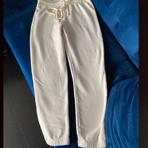 New Lulus cream white sweat pants